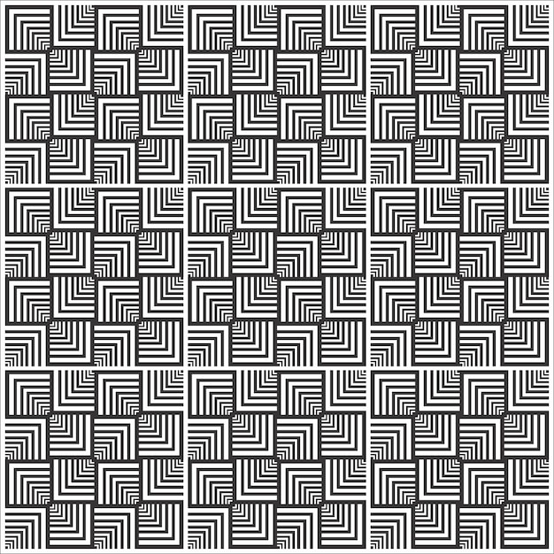 patrón geométrico abstracto negro y blanco sobre un fondo negro