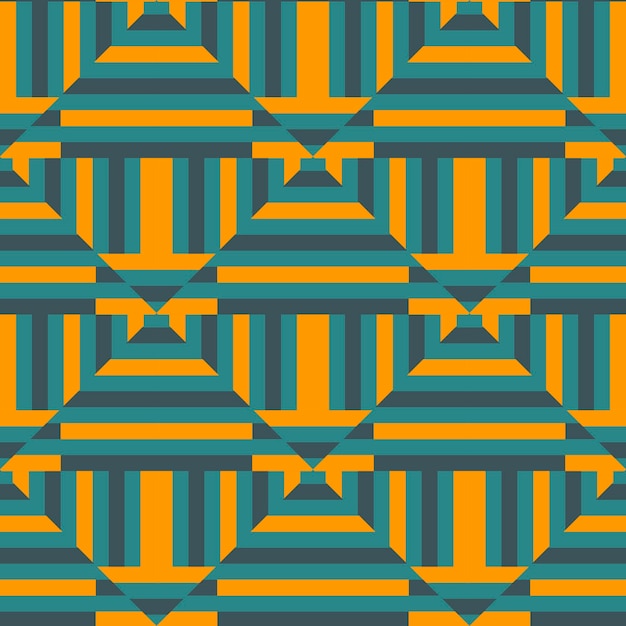 Patrón geométrico abstracto a rayas sin costuras con formas triangulares. Mosaico, fondo de mosaico, envoltura
