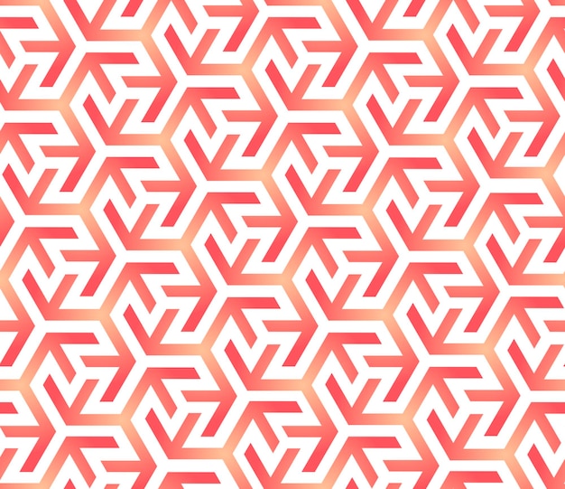 Patrón geometrico abstracto rojo sin costuras en fondo blanco Patrón vectorial para fondo