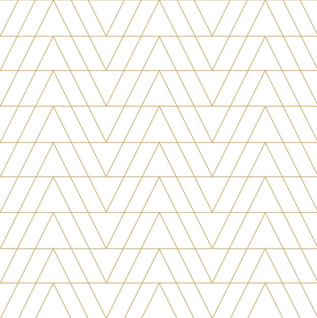 Patrón geométrico abstracto con triángulos rayas líneas fondo sin costuras ornamento blanco y dorado