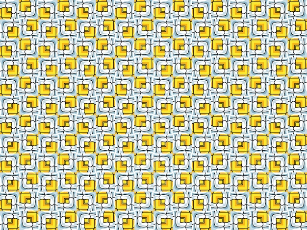 Patrón geométrico amarillo y azul