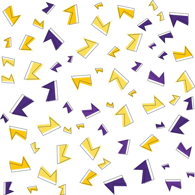Vector patrón geométrico amarillo y púrpura