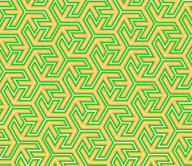 Patrón geométrico amarillo verde Patrón sin costuras abstracto para embalaje y fondo