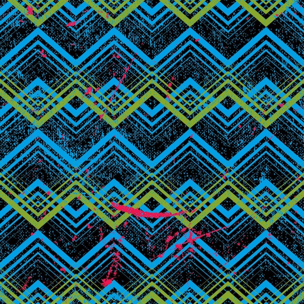 Patrón geométrico antiguo con textura de tierra, fondo vectorial de estilo antiguo.