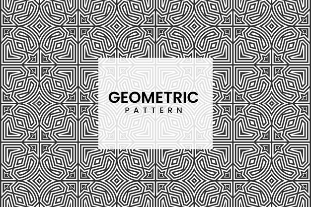 Patrón geométrico árabe de líneas sin costura