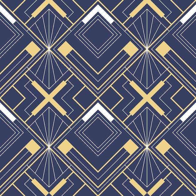 Patrón geométrico art deco abstracto