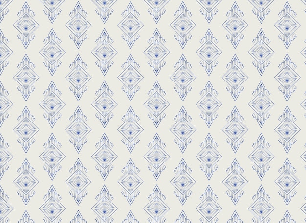 Patrón geométrico Art Deco sin costuras en un diseño vectorial de fondo blanco