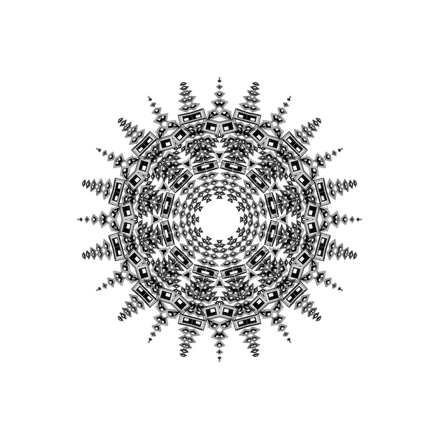 Patrón geométrico azteca popular tribal en círculo