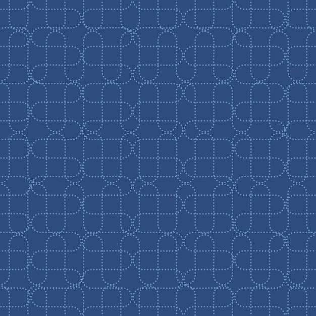 un patrón geométrico azul con círculos y puntos
