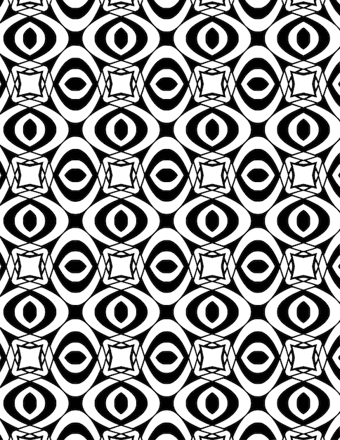 Patrón geométrico en blanco y negro Art Deco