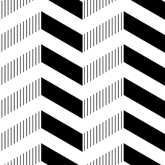 Patrón geométrico en blanco y negro sin costuras