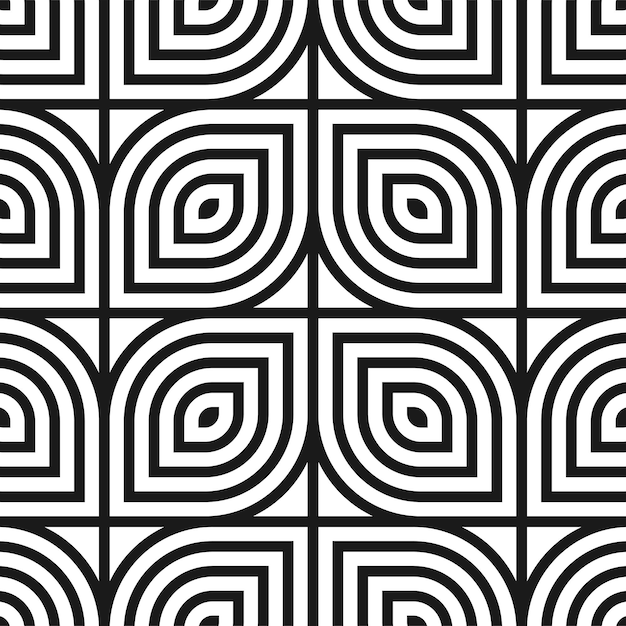 patrón geométrico en blanco y negro con un diseño geométrica blanco