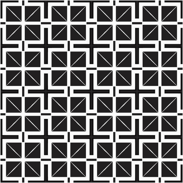 Patrón geométrico blanco y negro
