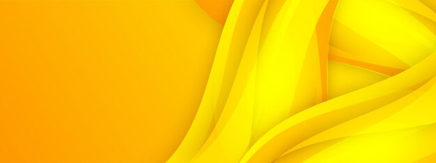 Patrón geométrico de color amarillo en el estandarte con sombra Fondo geométrica de color abstracto con espacio de copia