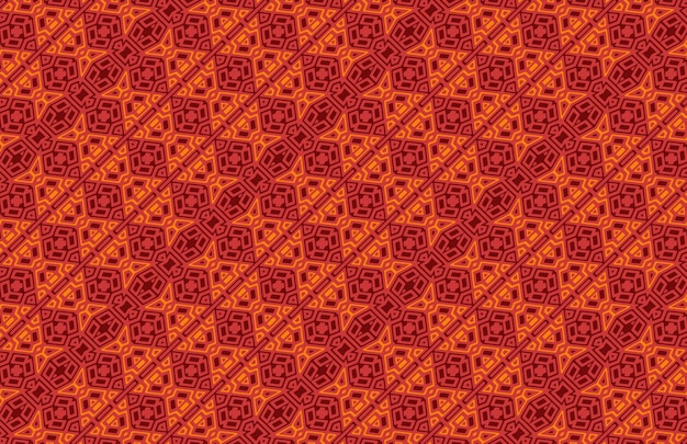 Patrón geométrico de color rojo y naranja.