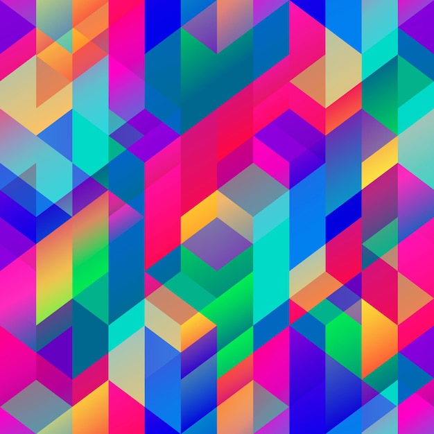 Patrón geométrico de colores