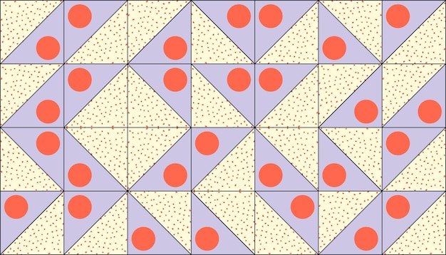 Patrón geométrico colorido de moda en estilos de los años 80 y 90