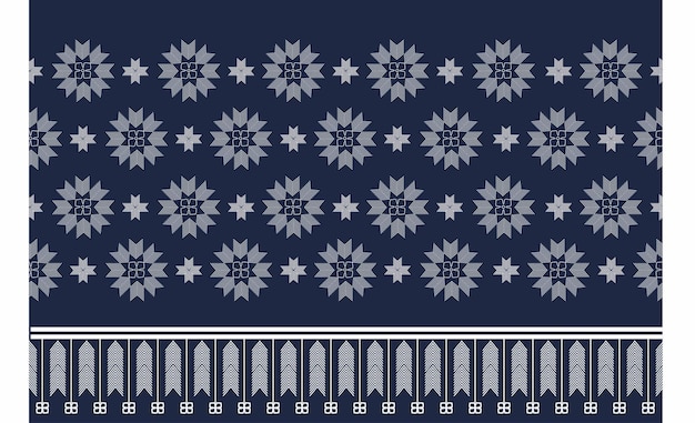 Patrón geométrico sin costuras Diseño sobre fondo azul para papel tapiz de tela