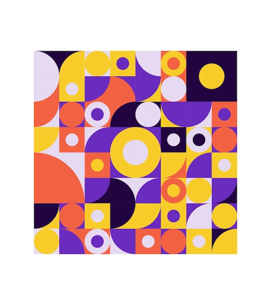 Patrón geométrico sin costuras con elementos de diseño vectorial abstracto formas en negrita y arte de ilustración