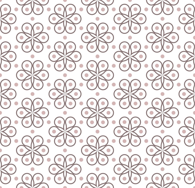 Patrón geométrico sin costuras con floral abstracto