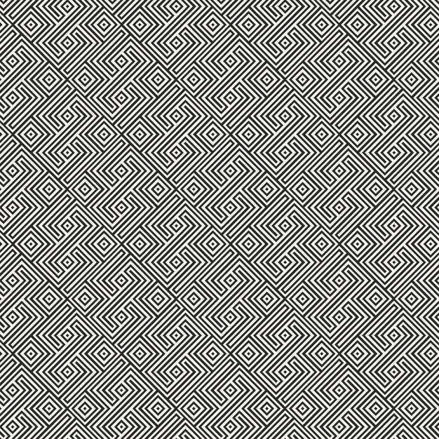 Patrón geométrico sin costuras Fondo blanco y negro