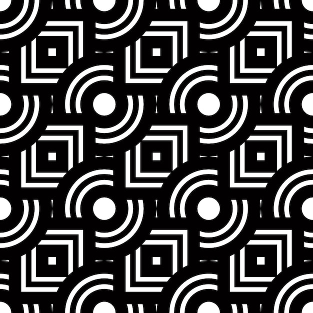 Patrón geométrico sin costuras, fondo de rayas blancas y negras de vector simple, fondo preciso, editable y útil para diseño o papel tapiz.
