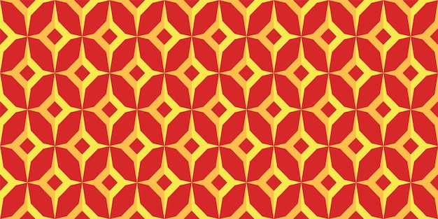 Patrón geométrico sin costuras con fondo rojo y dorado que es lujoso y elegante