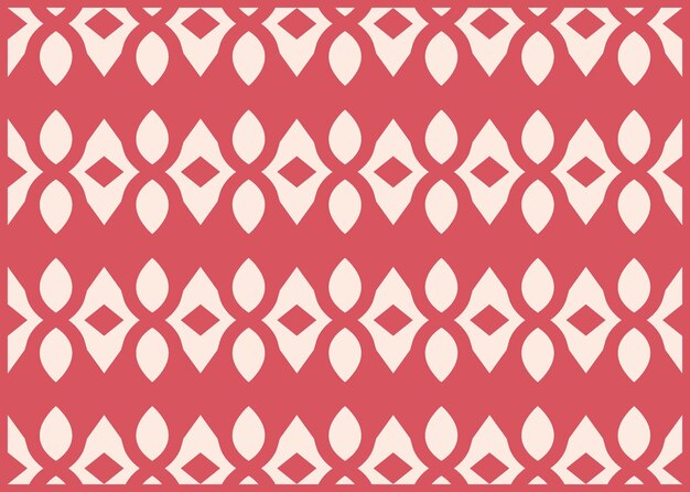 Patrón geométrico sin costuras con formas abstractas en rojo y beige