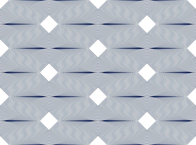 Patrón geométrico sin costuras. Impresión geométrica de tela de moda simple. Textura de mosaico de repetición vectorial. La curva ondulada da forma a un motivo repetido de moda. Un solo color, blanco y negro. Utilizable para tela, papel tapiz, wr