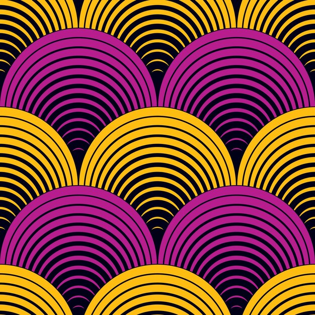 Patrón geométrico sin costuras. Impresión geométrica de tela de moda simple. Textura de mosaico de repetición vectorial. Motivo de tejas o escamas de pescado. Utilizable para tela, papel tapiz, envoltura, web e impresión.