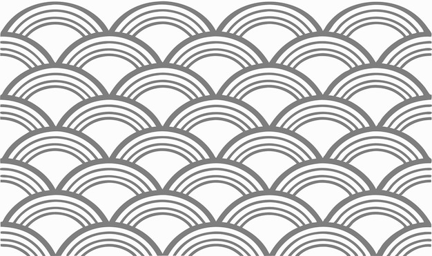 Patrón geométrico sin costuras con líneas curvas concéntricas Diseño minimalista en blanco y negro