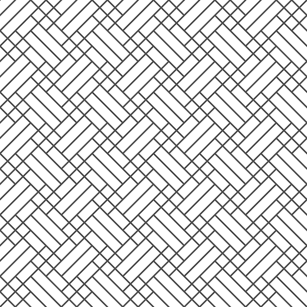 Patrón geométrico sin costuras de mimbre, textura de canasta de bambú de línea, patrón abstracto sencillo