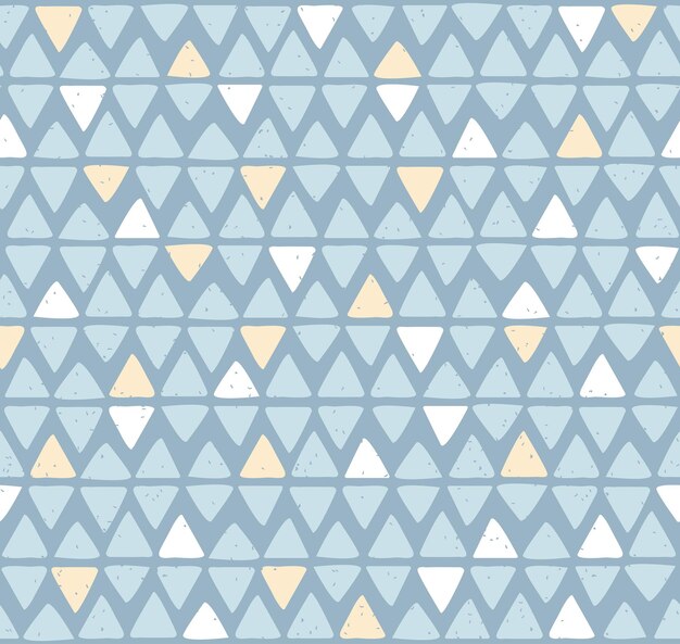 Patrón geométrico sin costuras con triángulo dibujado a mano Ilustración vectorial simple