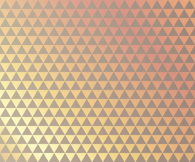 Patrón geométrico sin costuras con triángulos dorados coloridos y brillantes Fondo de mosaico abstracto