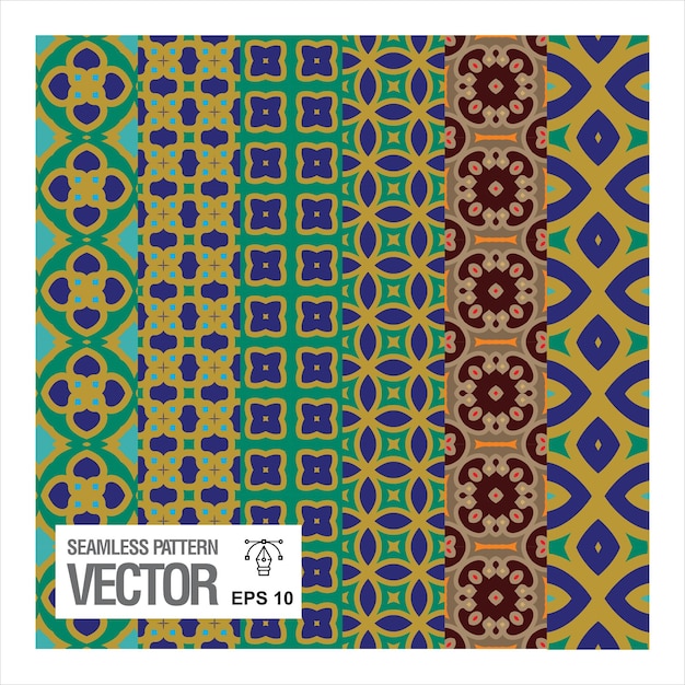 Patrón geométrico sin costuras vector sin costuras Abstracto Patrones simétricos azulejos geométricos Diseño