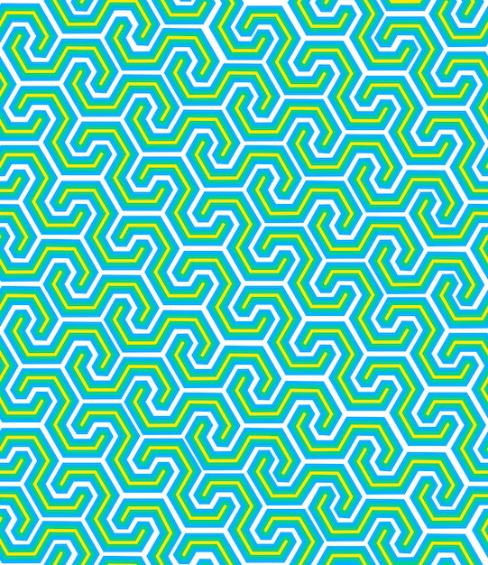 Vector patrón geométrico sin costuras verde azul abstracto sobre fondo blanco