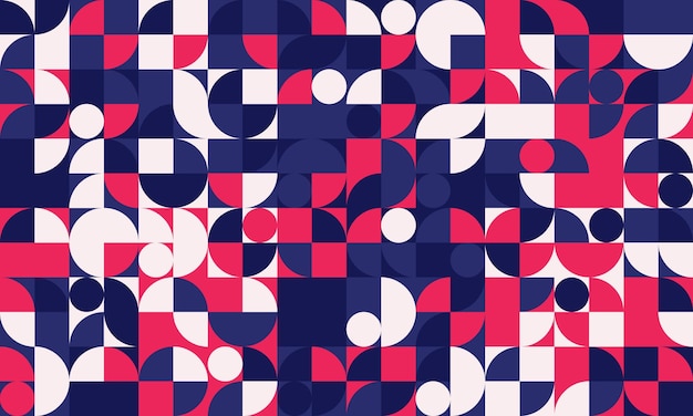 Patrón geométrico creativo con formas de mosaico y diseño sin costuras Ideal para fondos de carteles modernos o impresiones textiles abstractas