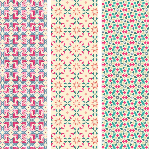 Patrón geométrico con diseño de impresiones de geometría de colores cálidos