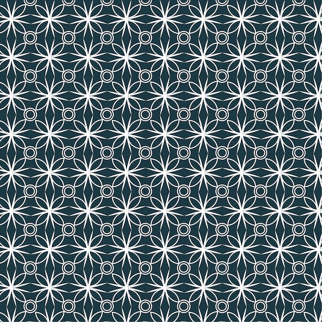 patrón geométrico con diseño de patrón de flores vector premium