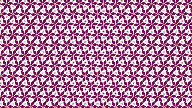 patrón geométrico con diseño de patrón de flores vector premium