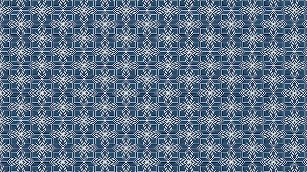 patrón geométrico con diseño de patrón de flores vector premium