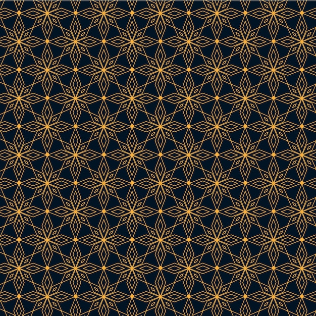 patrón geométrico con diseño de patrón de flores vector premium