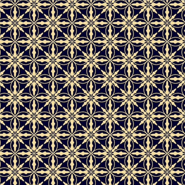 Patrón geométrico con diseño de patrón de flores vector premium