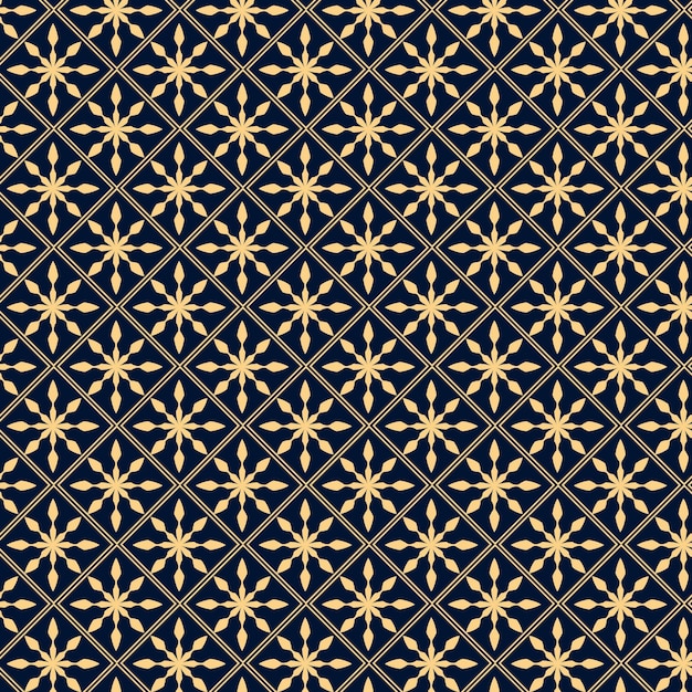 patrón geométrico con diseño de patrón de flores vector premium