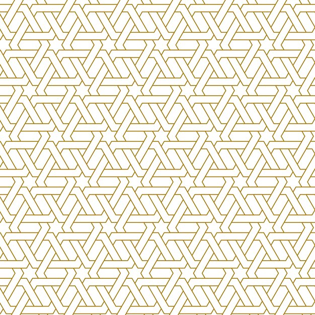 un patrón geométrico dorado y blanco con las líneas en dorado