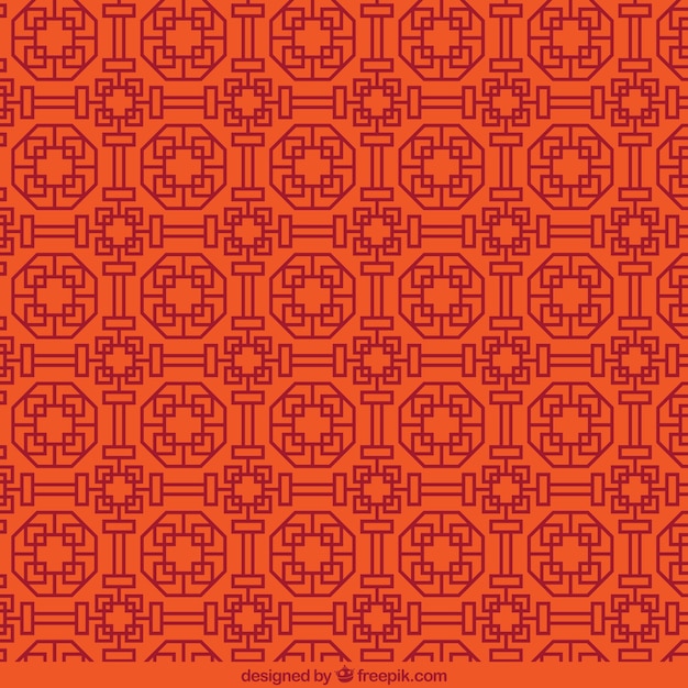 Patrón geométrico en estilo abstracto chino