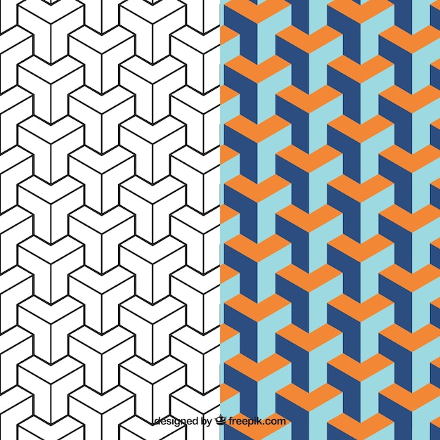 Patrón geométrico en estilo abstracto