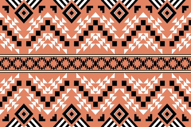 Patrón geométrico étnico tribal vintage sin costura Diseño tradicional aplicado para fondo alfombra papel tapiz ropa envoltura Batik tela diseño de moda Vector ilustración bordado estilo