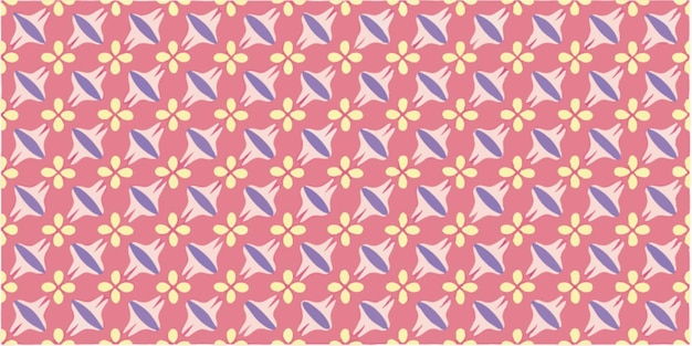 Patrón geométrico floral rosado