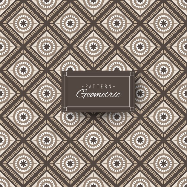 Patrón geométrico y floral